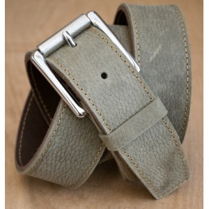 CEINTURE CUIR KAKI | La jean